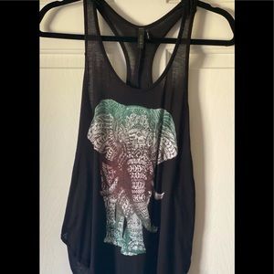 Black racer back top